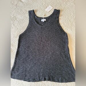 NWT Mud Pie Charcoal Knit Tank. Sz M